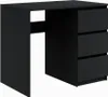 A black desk with three drawers on the right side, shown from a slightly elevated angle. Náhled obrázku produktu