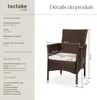 Lot de 2 fauteuils de jardin en rotin avec 2 sets de Voir les images du produit 6