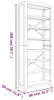 vidaXL Bücherregal 7 Böden 80x30x200 cm Massivholz Akazie Produktbild-Vorschau 8