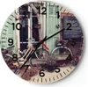 Wanduhr - Rund - Glasuhr - Fahrräder Vintage Mietshaus - Produktbild-Vorschau 1
