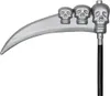 Falce con teschi Arma di Halloween nero-argento 103 cm Anteprima dell’immagine prodotto 4