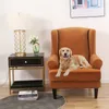 Ohrensessel Sofa Schonbezug Samt Plüsch High Stretch Cover Produktbild-Vorschau 5