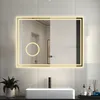 Badspiegel mit Beleuchtung 80x60 cm Uhr, 3X LED Make-up Produktbild-Vorschau 2