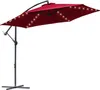 Jiubiaz Ampelschirm 350cm LED-Beleuchtung & Kurbel – Produktbild-Vorschau 1