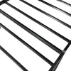 A close-up view of a black metal bed frame. Náhľad obrázku produktu