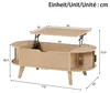 Table basse Merax, réglable en hauteur, avec 2 portes Voir les images du produit 9