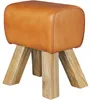 FineBuy Design Turnbock Echtleder Sitzhocker 40 x 30 x 47 Produktbild-Vorschau 5