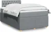 vidaXL Boxspringbett mit Matratze Hellgrau 120x190 cm Stoff Produktbild-Vorschau 2