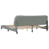 Design Bettgestell mit Kopfteil Hellgrau 200x200 cm Stoff, Produktbild-Vorschau 6