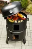 Wędzarnia ogrodowa, 3w1, okrągły grill, metalowy, 40cm Podgląd zdjęcia produktu 2