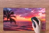 MuchoWow® Mauspad Mousepad Sonne - Horizont - Rosa - Palme Produktbild-Vorschau 3