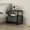 DECORTIE Pal Nowoczesny stolik nocny Antracytowo-szary Podgląd zdjęcia produktu 1