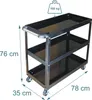 Carrello da officina Relaxdays, carrello portautensili a 3 Anteprima dell’immagine prodotto 4