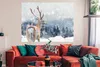 MuchoWow® Poster Winter - Hirsche - Tiere 160x120 cm - Foto Produktbild-Vorschau 2