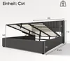 Flieks Polsterbett 180x200cm, Hydraulisches Boxspringbett Produktbild-Vorschau 7