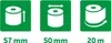 Addirolle für Rechenmaschinen, 57 mm x 20 m, Ø 50 mm, weiß, Produktbild-Vorschau 3