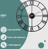 HSXL - Große Wanduhr Schwarz mit goldenen Zeigern - 60cm Produktbild-Vorschau 6