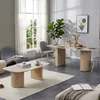 HOOZ Couchtisch & Esstisch Set Keramik Travertin-Optik – Produktbild-Vorschau 5