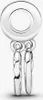 A close-up studio shot of a silver Pandora charm. Podgląd zdjęcia produktu