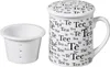 Teebecher Tee mit Deckel und Sieb Porzellan sortiert 300 ml Anteprima dell’immagine prodotto 1