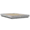 Bettgestell mit LED Betongrau 135x190 cm Holzwerkstoff Produktbild-Vorschau 1