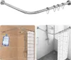 Barre de rideau de douche réglable en forme de L - 18 Voir les images du produit 1