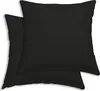 2er Set Kissenbezug Kissenhülle 80x80 cm schwarz Uni Produktbild-Vorschau 1