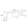 MOONLIGHT 185 cm RTV Schrank kaschmir, Ablage: schwarz Produktbild-Vorschau 5