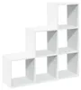 vidaXL Séparation de pièce Bibliothèque à 3 niveaux Blanc Voir les images du produit 6