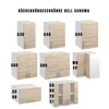 A collage of different kitchen wall cabinets with labels indicating their sizes. Produktbild-Vorschau