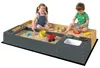 AIYAPLAY Sandkasten 2-teilig 150x90 cm Sandkiste aus Holz Produktbild-Vorschau 1