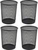 Papierkörbe - 20 Liter - Schwarz - Metallgeflecht - 4er Set Produktbild-Vorschau 1