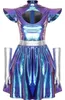 Damen Astronautin Kostüm Gr. XL Metallic Alien Space Girl Produktbild-Vorschau 3