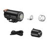 A studio flash light and its accessories are displayed against a white background. Produktbild-Vorschau
