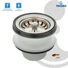 A close-up studio shot of a sink strainer basket. Produktbild-Vorschau