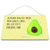 Mr. & Mrs. Panda Holzschild Avocado Glücklich DIN A4 - Gelb Produktbild-Vorschau 3