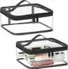 Aucuu Toiletry Bag Transparent, 2-częściowa kosmetyczka Podgląd zdjęcia produktu 1