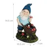 Relaxdays Gartenzwerg mit Pilzen, wetterfest, frostsicher, Produktbild-Vorschau 4