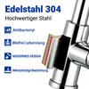 AICA Spültischarmatur Ausziehbar Säulenbrause Wasserhahn Produktbild-Vorschau 5