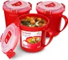 Ensemble de 3 bols à soupe pour micro-ondes Unyqoos®, 656 Voir les images du produit 1