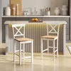 Lot de 2 tabourets de bar HOMCOM : tabourets de cuisine Voir les images du produit 2
