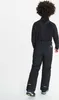 A child wearing black ski pants with suspenders, viewed from the back. Produktbild-Vorschau