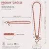 Handykette Damen lang, Metallkette mit gewebtem Stoffband, Produktbild-Vorschau 5