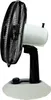 A side view of a white and black table fan. Náhľad obrázku produktu