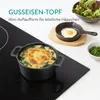 Navaris 4er Set Kasserole aus Gusseisen mit Deckel und Produktbild-Vorschau 2