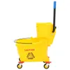 vidaXL Secchio per mop con pressa e rotelle Giallo 36 L in Anteprima dell’immagine prodotto 2