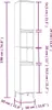 A line drawing diagram of a tall, narrow cabinet with dimensions indicated. Podgląd zdjęcia produktu