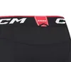 Close-up of the waistband of black compression shorts with a red and white CCM logo tag. Náhled obrázku produktu