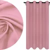 A close-up of pink fabric and a pink curtain hanging on a rod. Náhled obrázku produktu