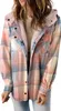 ASKSA Femme Veste d'hiver à carreaux Oversize Manches Voir les images du produit 1